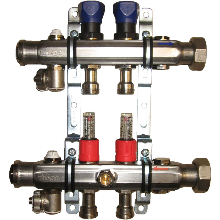 Viega 15900 2 Port Stainless Steel Manifold PlumbersStock