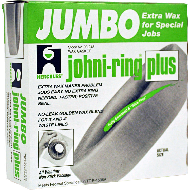 Johni Ring Jumbo Wax Ring with Plastic Horn PlumbersStock