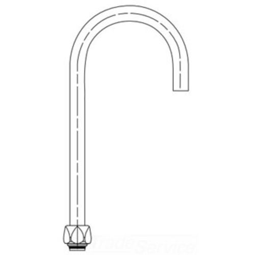 Delta 063073A Delta 063073A TECK Limited Swing Gooseneck Spout, LS-R5, Smooth End-Flow Control, Chrome