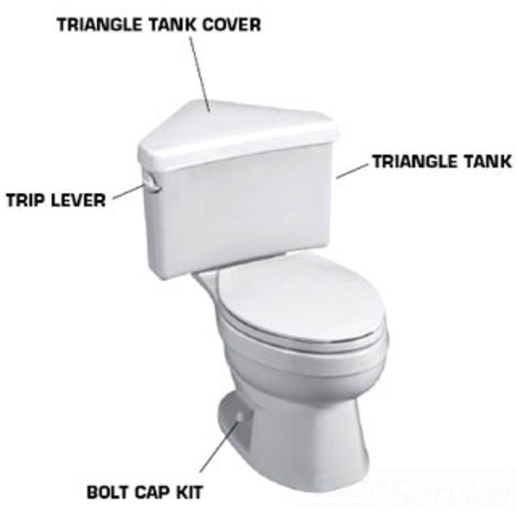 American Standard 7351.43400.020 Titan Triangular Toilet Tank Cover